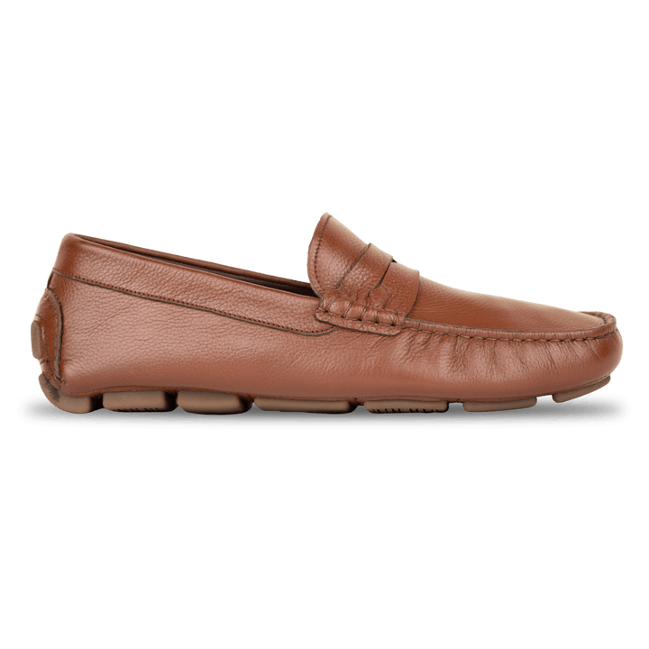 Harvey : Mocassin Homme - Tabac grainé - Bleather Maroc