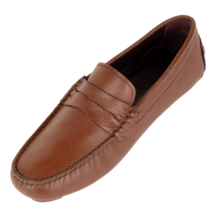 Harvey : Mocassin Homme - Tabac grainé - Bleather Maroc