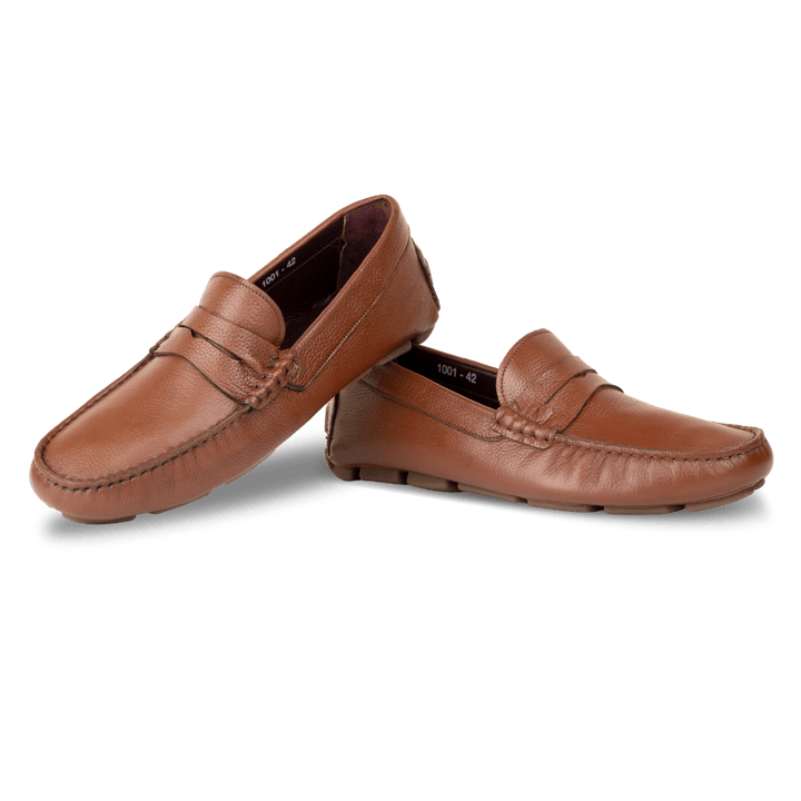 Harvey : Mocassin Homme - Tabac grainé - Bleather Maroc