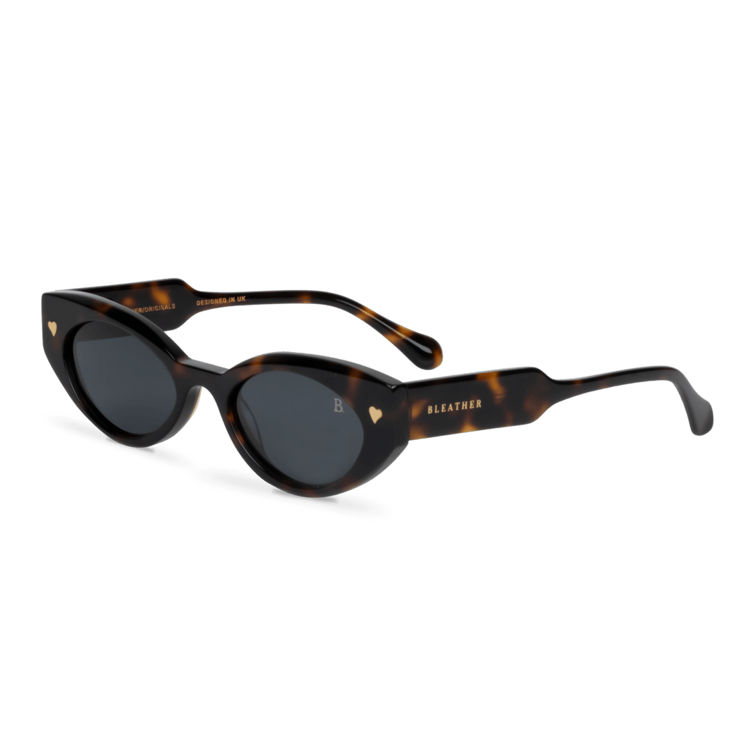Heart: Lunettes de soleil de luxe Havane - Bleather Maroc