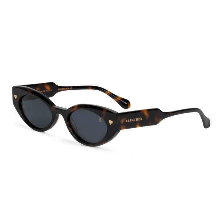 Heart: Lunettes de soleil de luxe Havane - Bleather Maroc