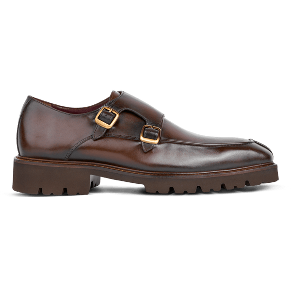 Henry: Chaussures à boucles - Cuir Marron