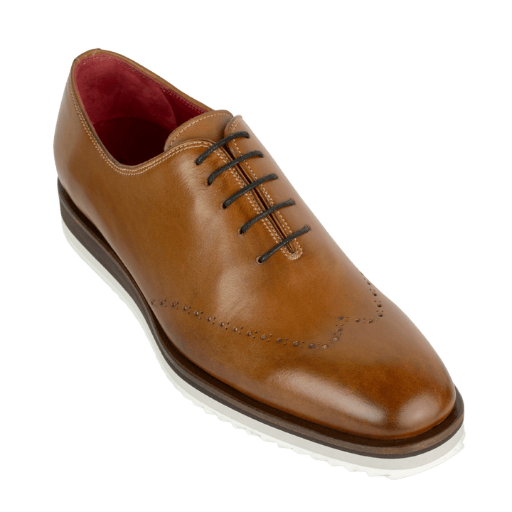 Horton : Richelieu Homme - Cuir Camel - Bleather Maroc