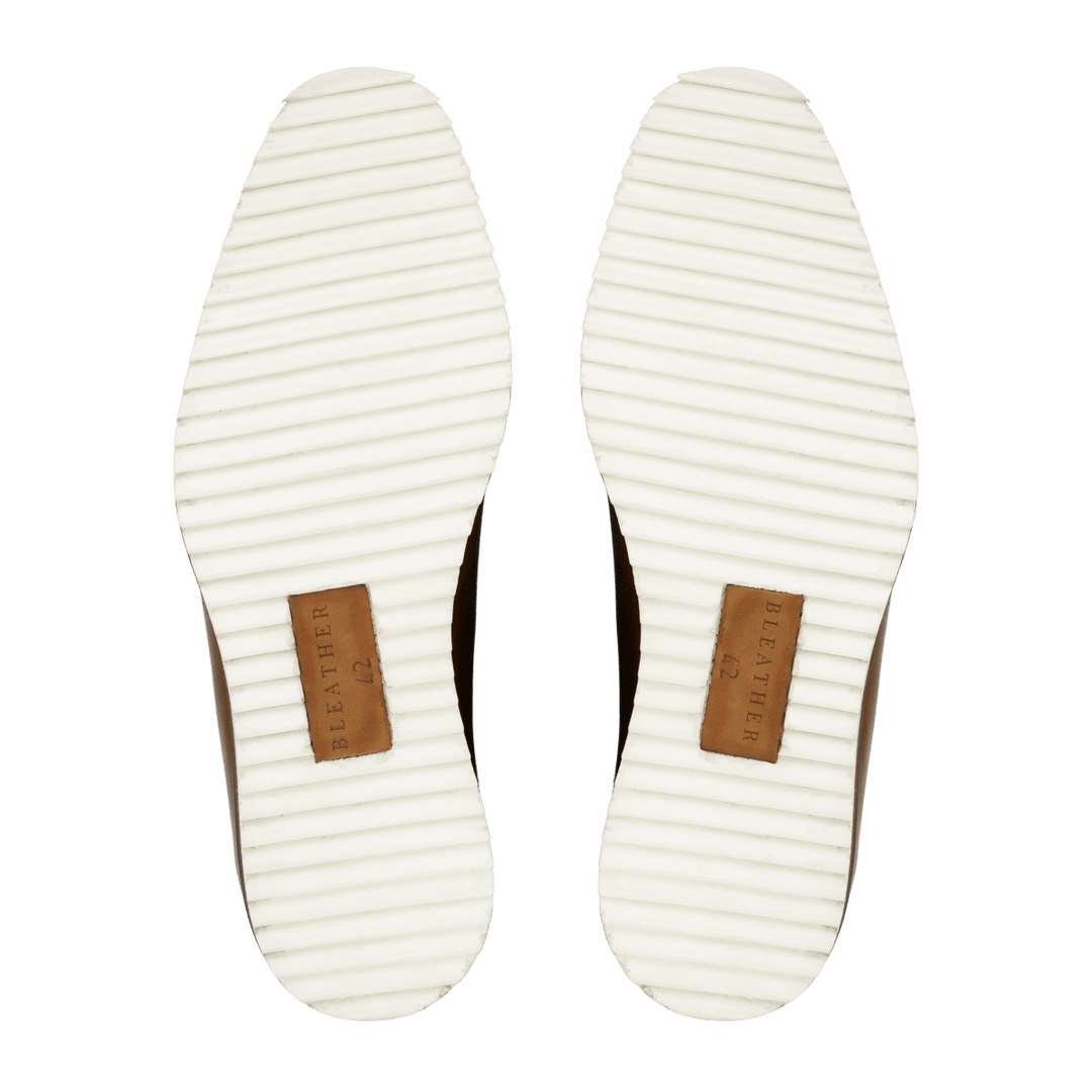 Horton : Richelieu Homme - Cuir Camel - Bleather Maroc
