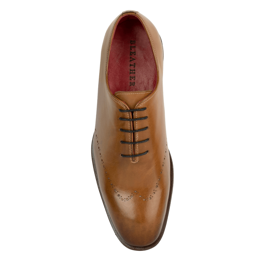 Horton : Richelieu Homme - Cuir Camel - Bleather Maroc