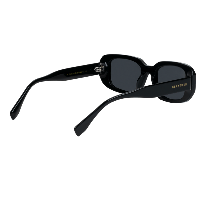Iconic: Lunettes de soleil de luxe Noir - Bleather Maroc