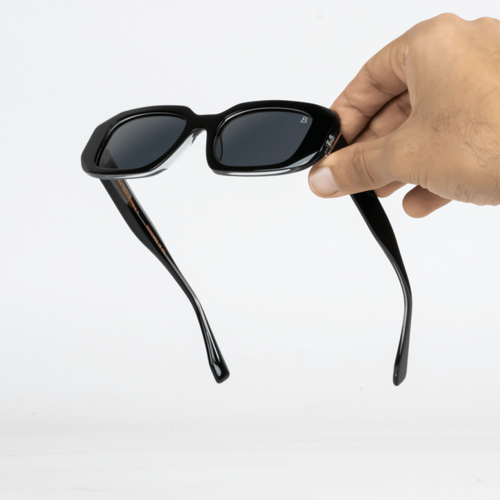 Iconic: Lunettes de soleil de luxe Noir - Trans - Bleather Maroc