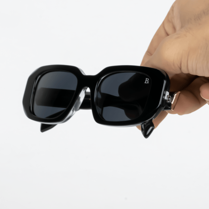 Iconic: Lunettes de soleil de luxe Noir - Trans - Bleather Maroc