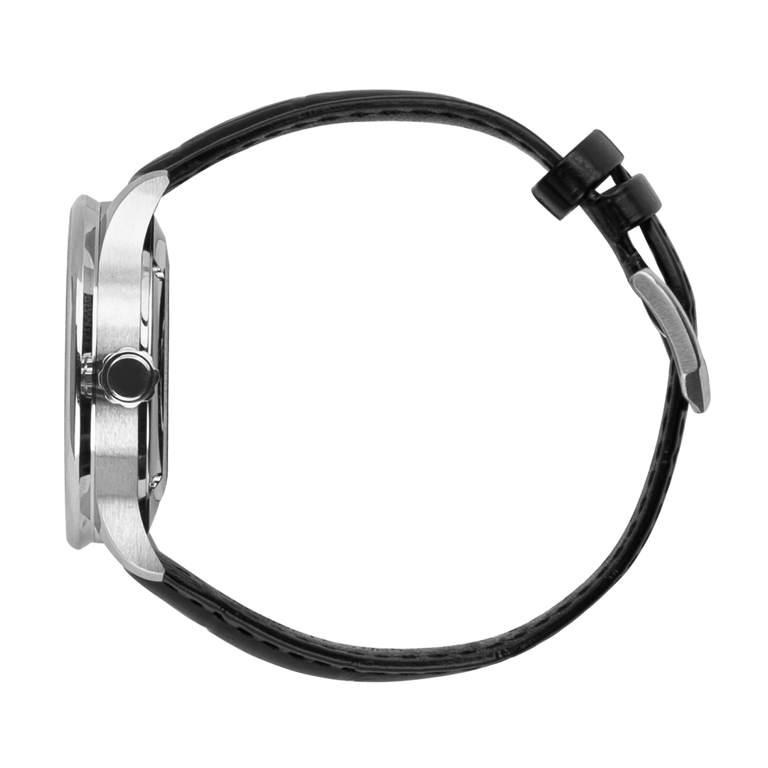 Imperium : Montre Automatique Homme – Cuir Croco Noir - Bleather Maroc