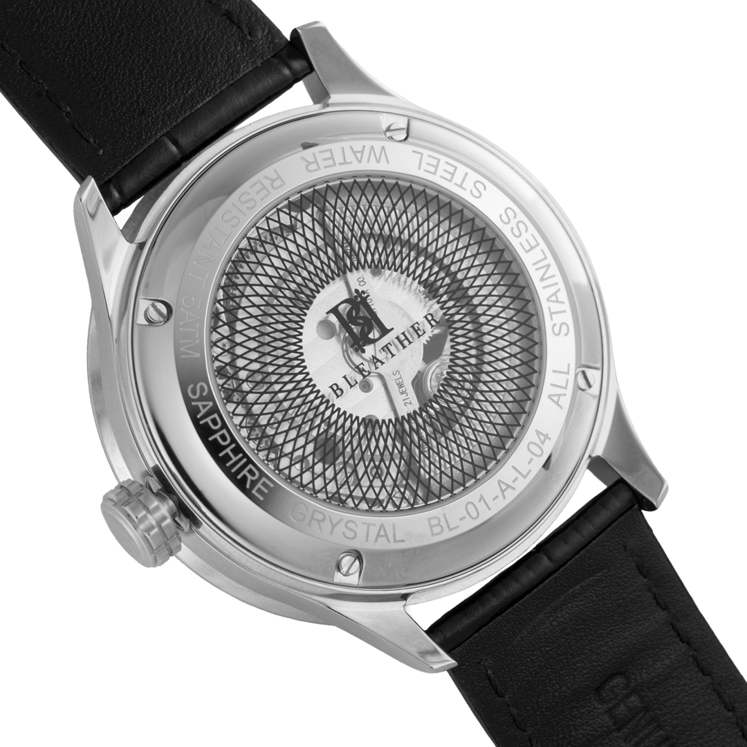 Imperium : Montre Automatique Homme – Cuir Croco Noir - Bleather Maroc