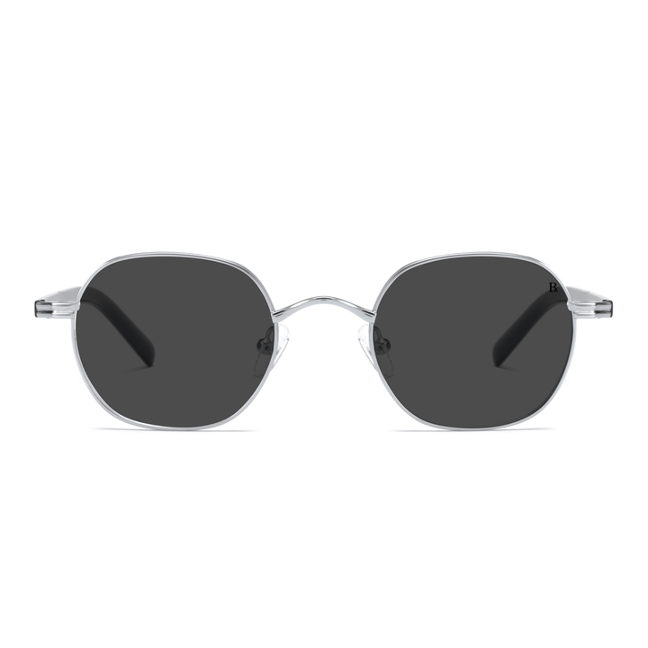 Iris: Lunettes de soleil de luxe Argente Noir - Bleather Maroc