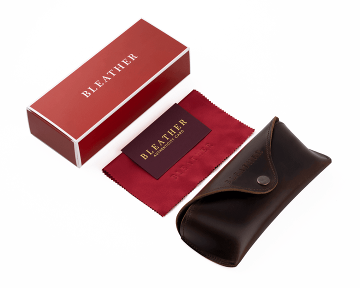 Ironwood: Lunettes de soleil de luxe Marron trans - Bleather Maroc