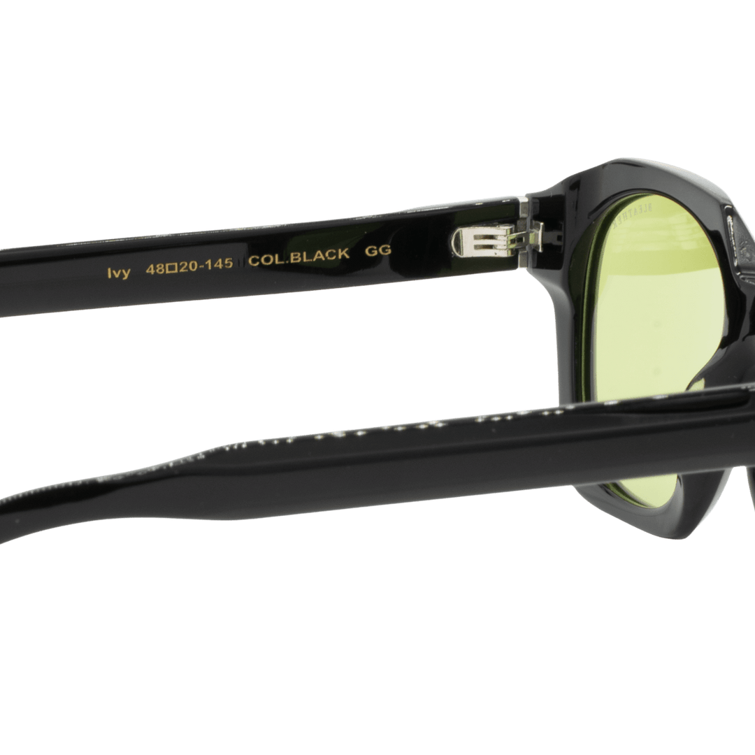 IVY: Lunettes de soleil de luxe Vert trans/Noir - Bleather Maroc