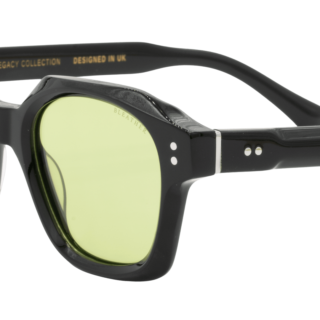 IVY: Lunettes de soleil de luxe Vert trans/Noir - Bleather Maroc