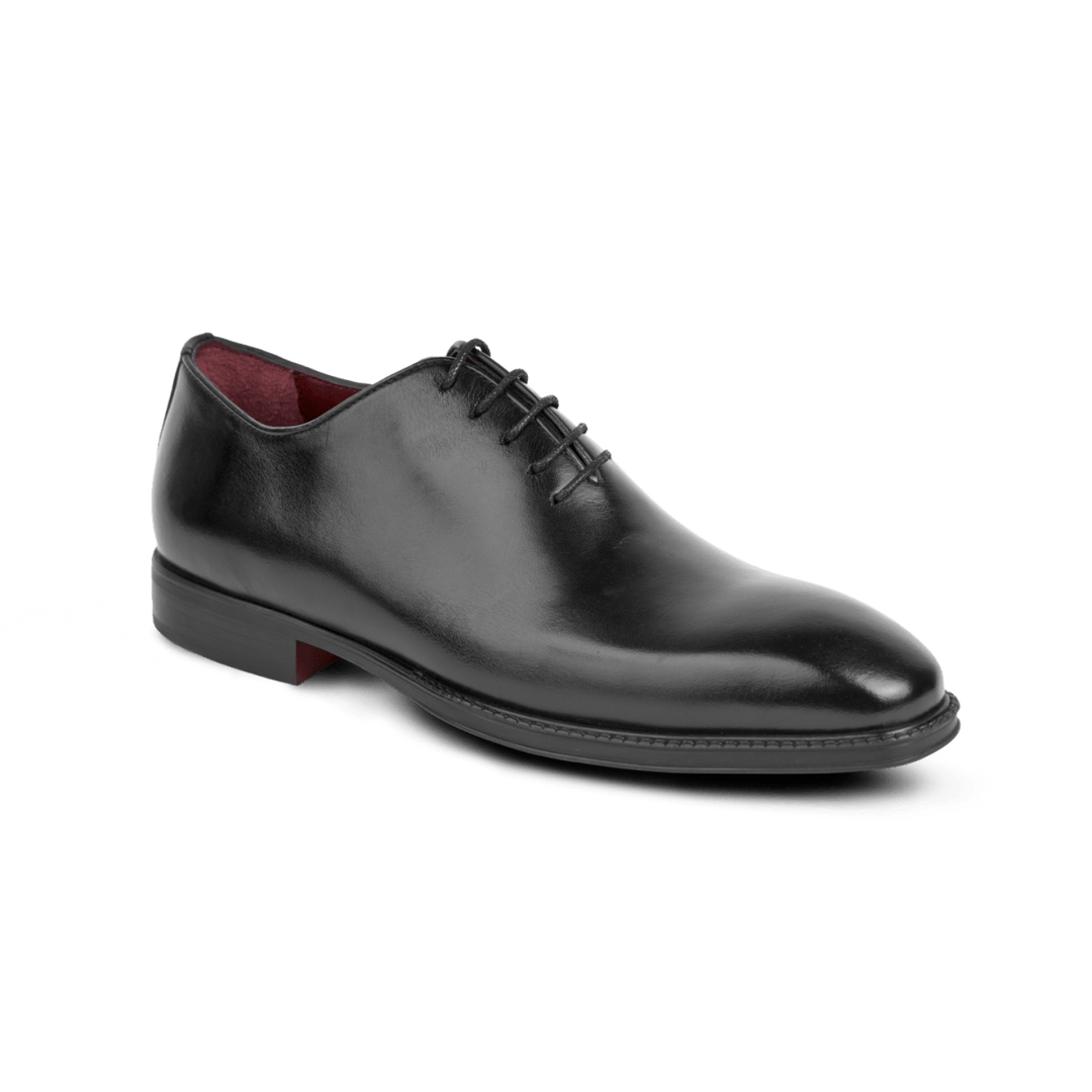 James: Richelieu Homme - Cuir Noir - Bleather Maroc