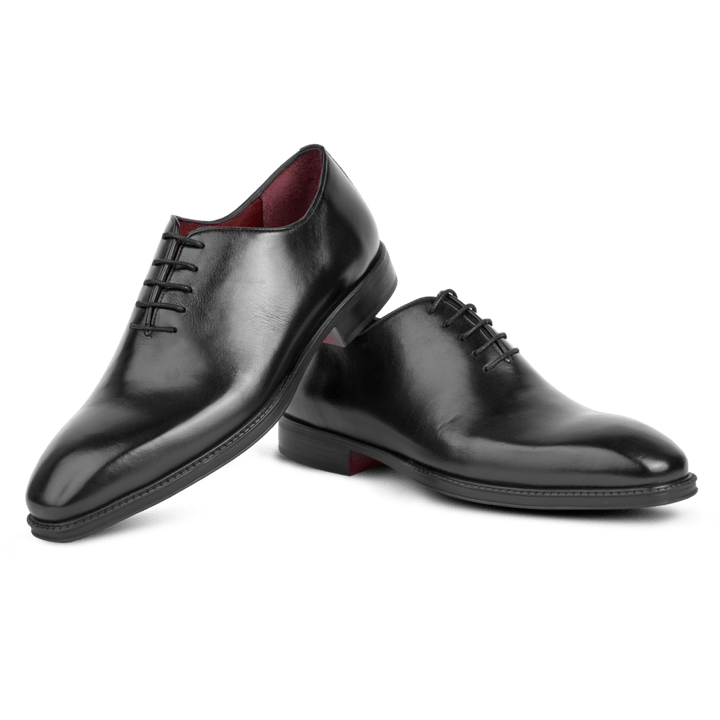 James: Richelieu Homme - Cuir Noir - Bleather Maroc