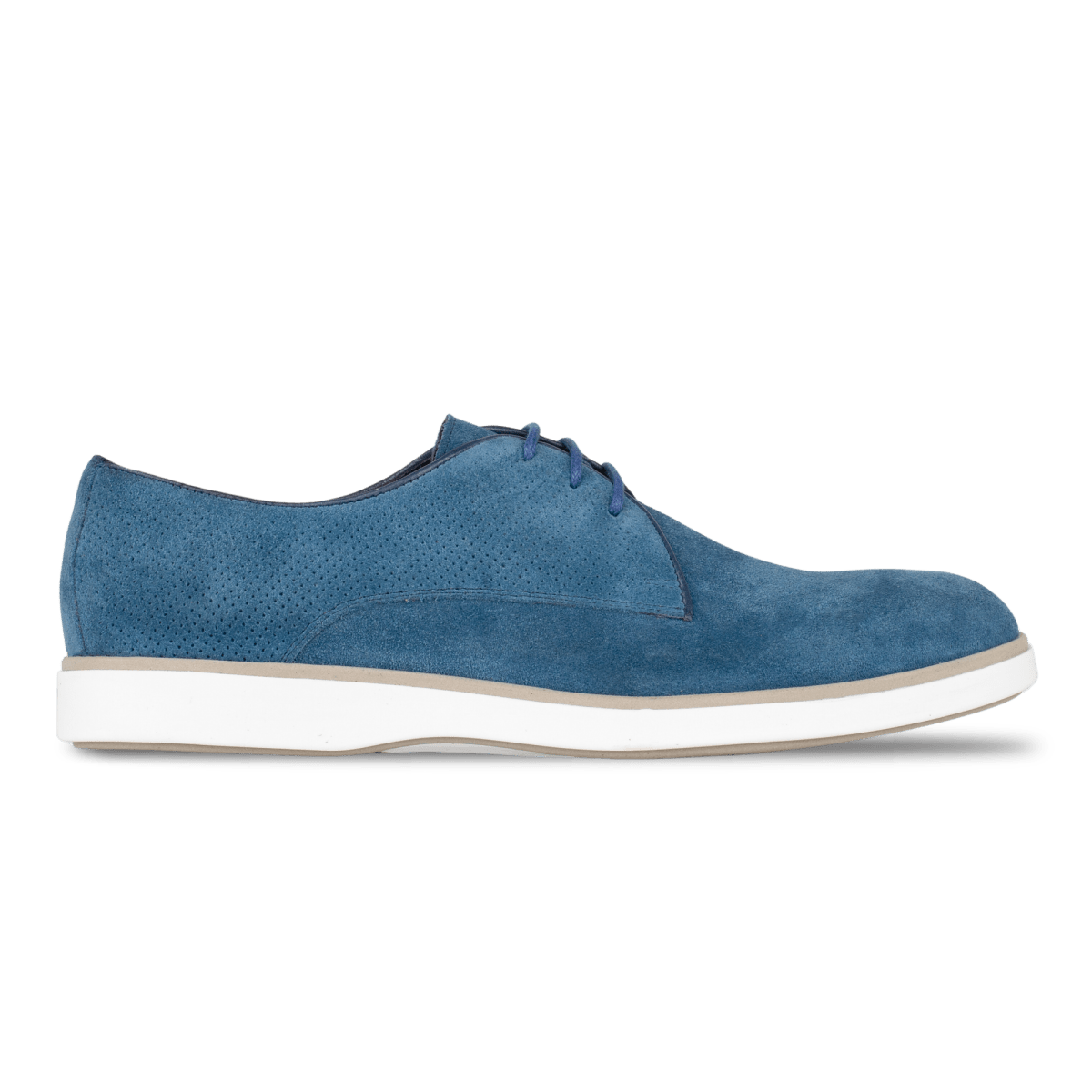 Derbies Homme en Daim Bleu