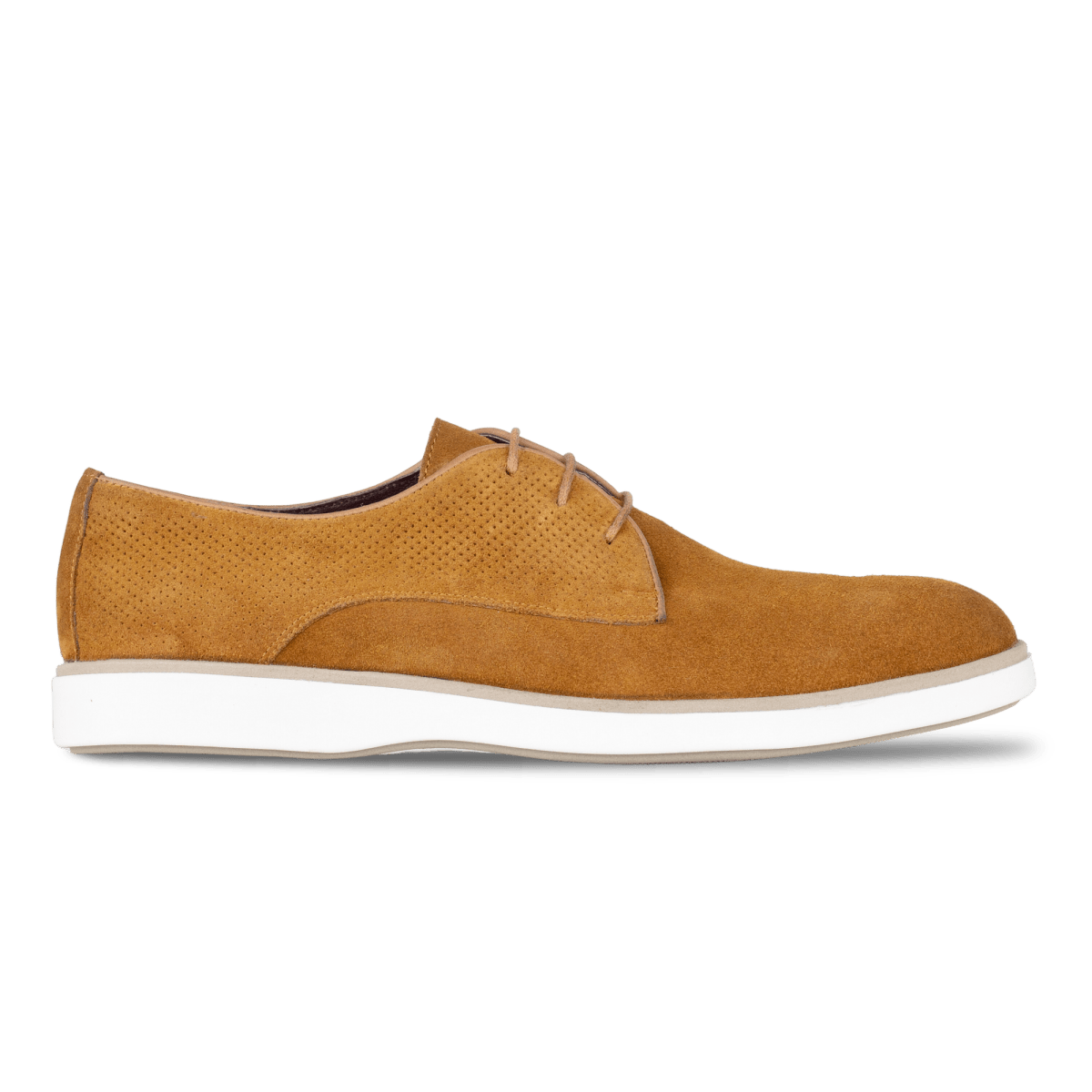 Derbies Homme en Daim Cognac