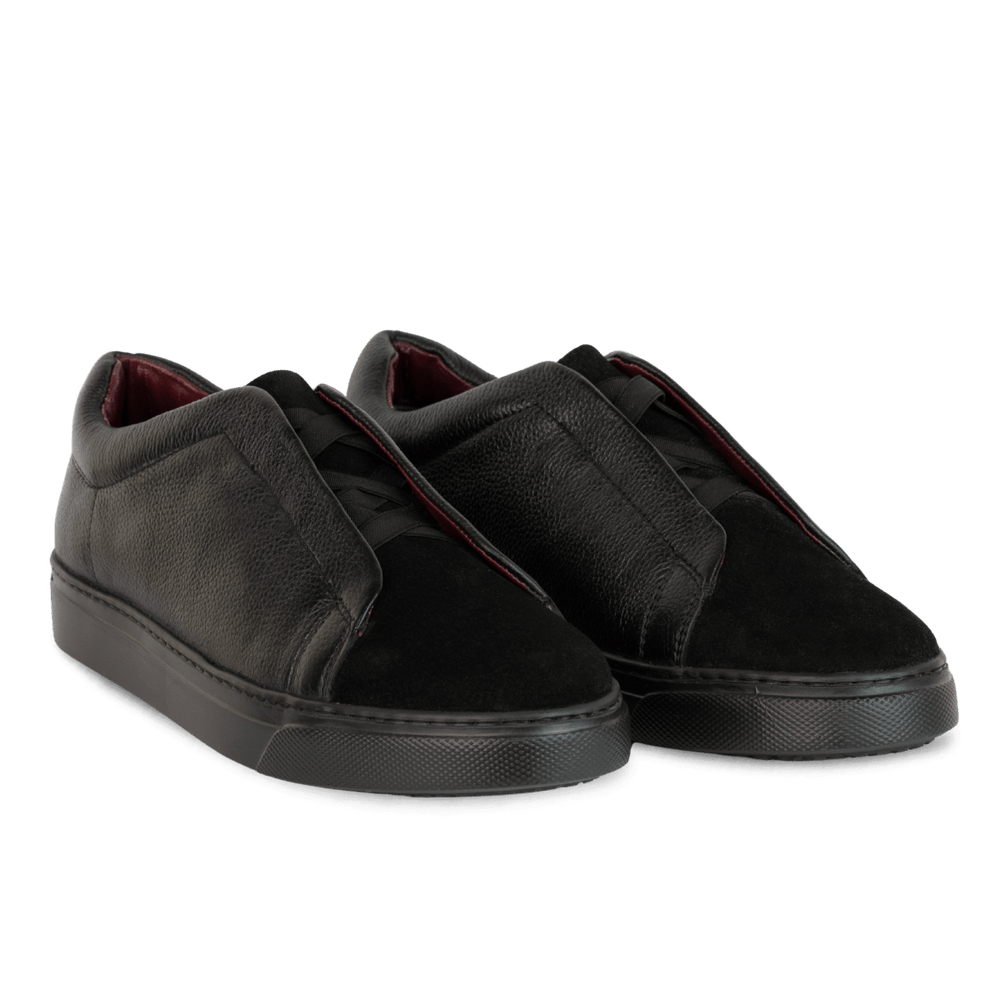 kingsley : Sneakers Homme - Cuir Noir - Bleather Maroc