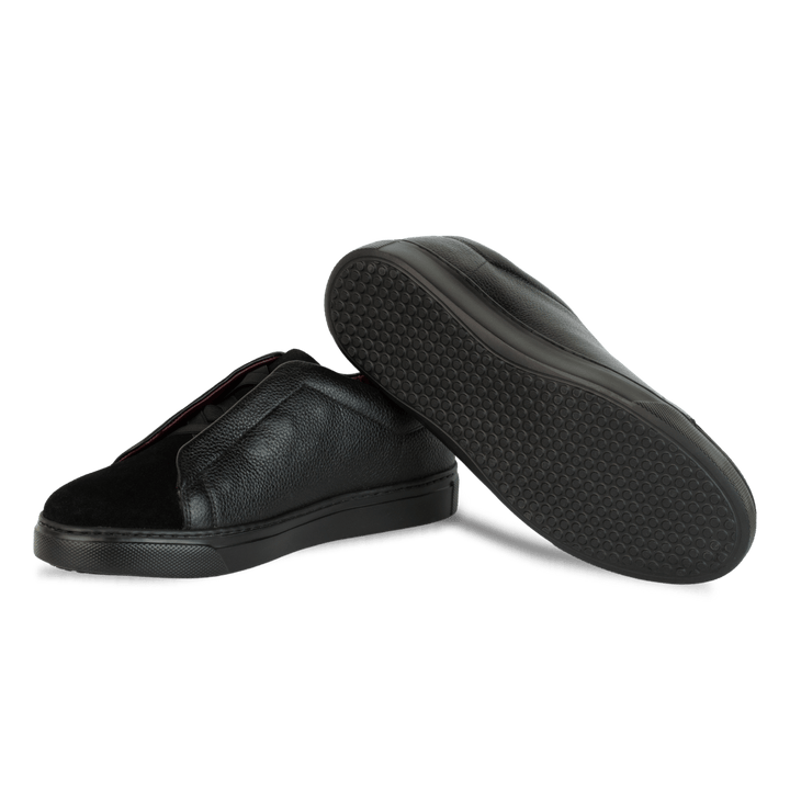 kingsley : Sneakers Homme - Cuir Noir - Bleather Maroc