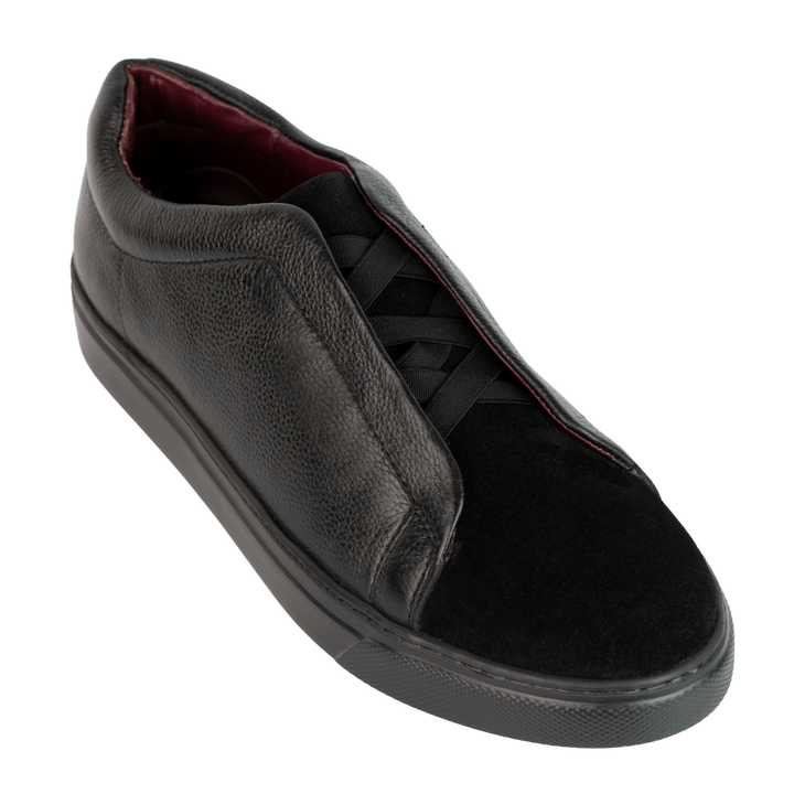 kingsley : Sneakers Homme - Cuir Noir - Bleather Maroc