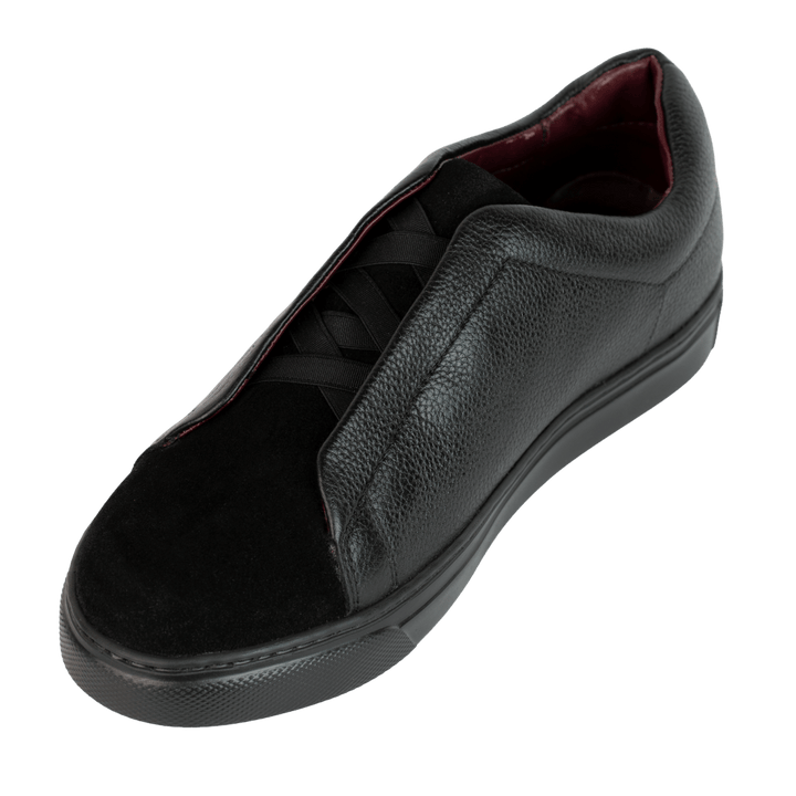 kingsley : Sneakers Homme - Cuir Noir - Bleather Maroc