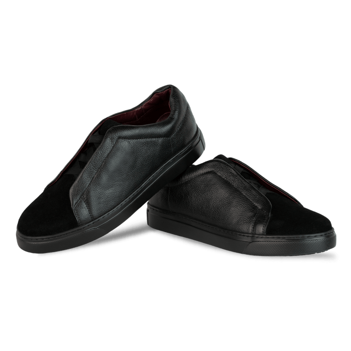 kingsley : Sneakers Homme - Cuir Noir - Bleather Maroc
