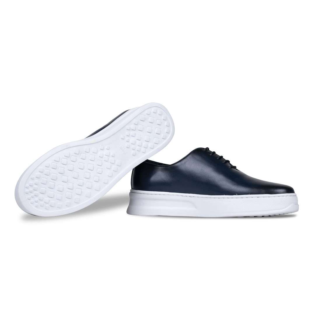 Kirk: Sneakers Homme - Cuir Bleu - Bleather Maroc