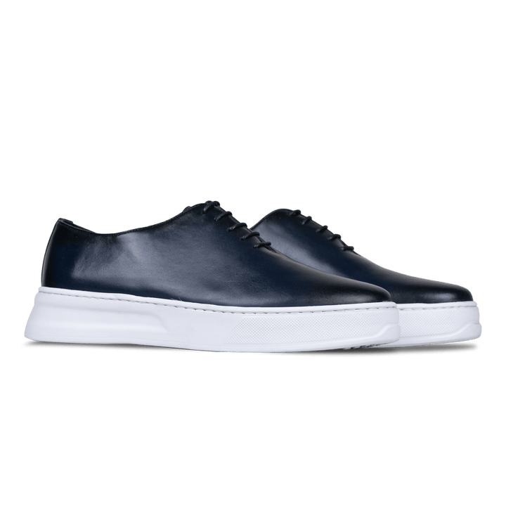 Kirk: Sneakers Homme - Cuir Bleu - Bleather Maroc