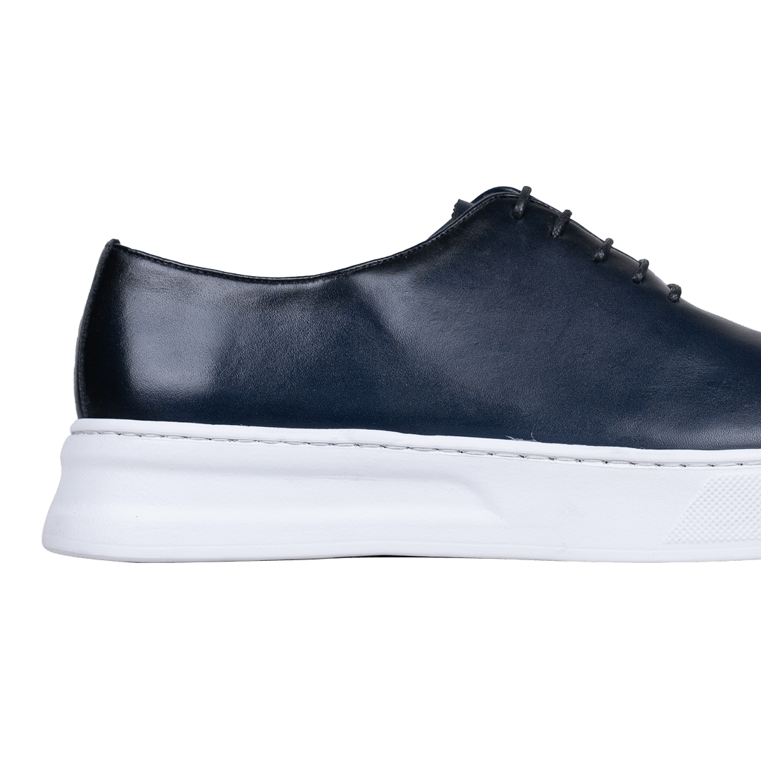 Kirk: Sneakers Homme - Cuir Bleu - Bleather Maroc