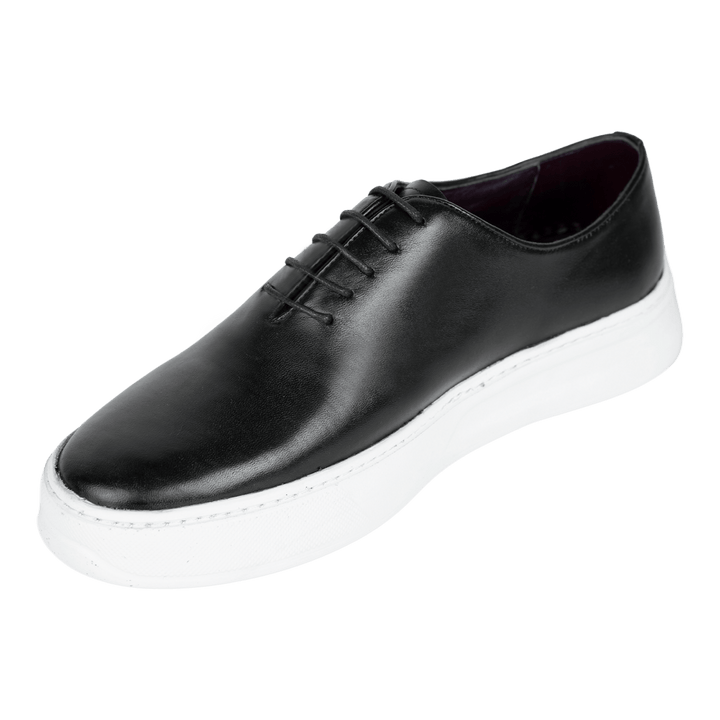 Kirk: Sneakers Homme - Cuir Noir - Bleather Maroc