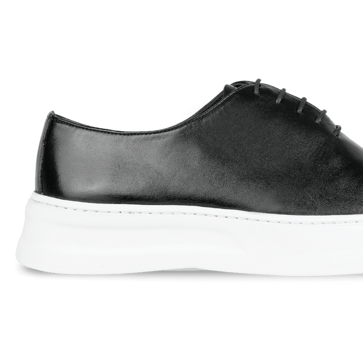 Kirk: Sneakers Homme - Cuir Noir - Bleather Maroc