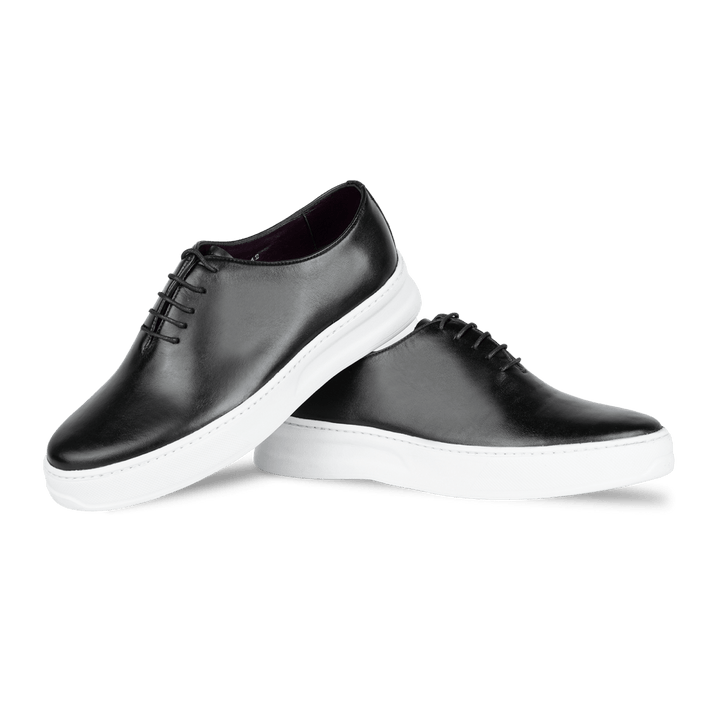 Kirk: Sneakers Homme - Cuir Noir - Bleather Maroc