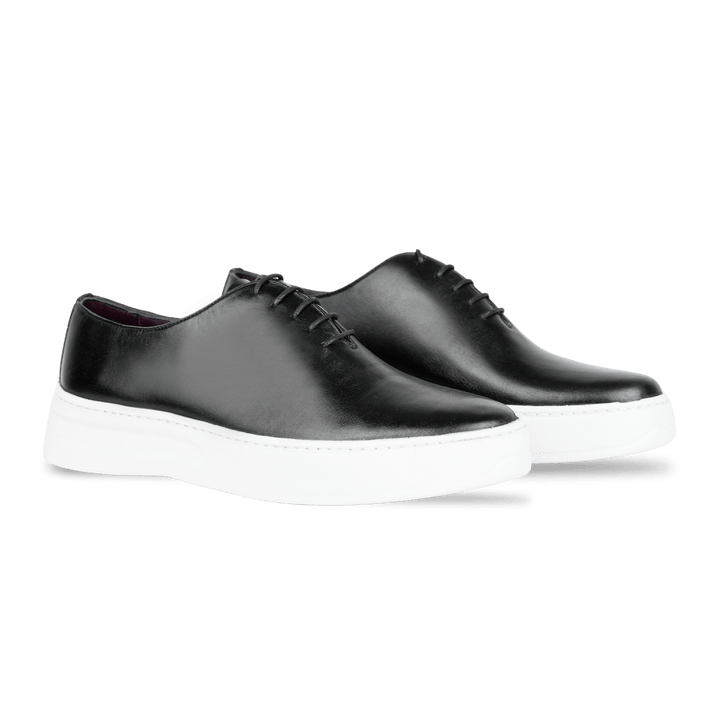 Kirk: Sneakers Homme - Cuir Noir - Bleather Maroc