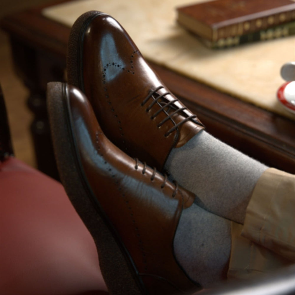Kostner: Richelieu Homme - Cuir Cognac - Bleather Maroc