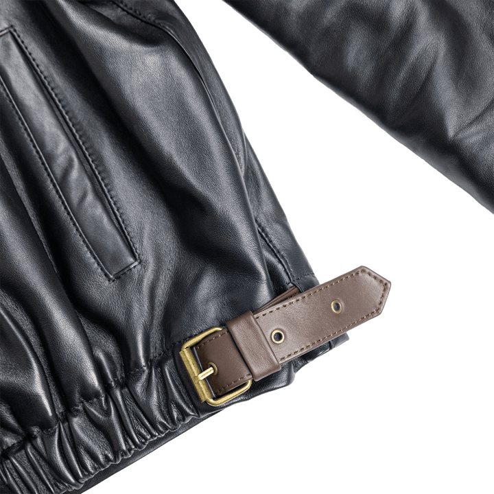 Kylie: Jacket Femme - Cuir Noir - Bleather Maroc