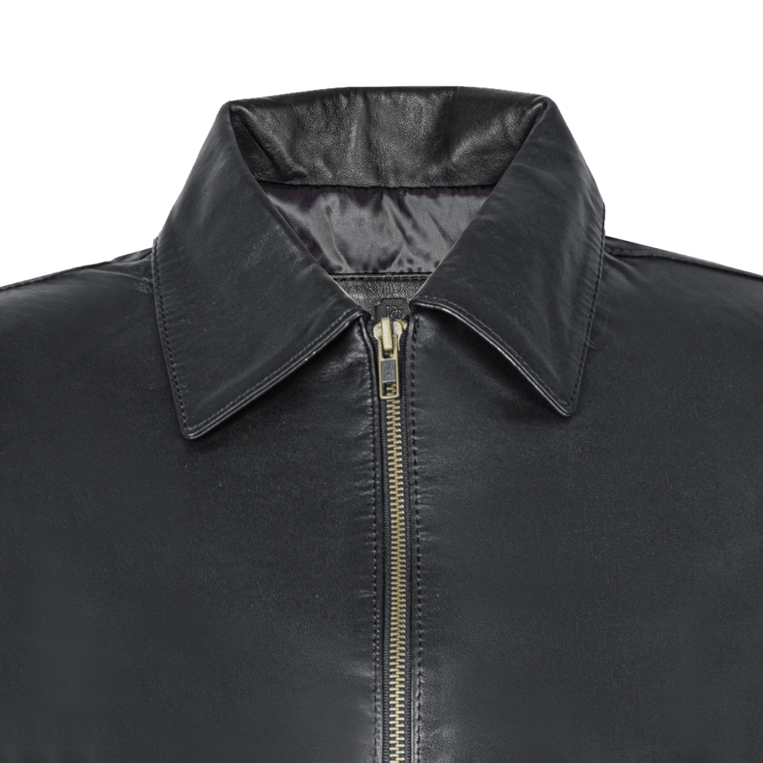 Kylie: Jacket Femme - Cuir Noir - Bleather Maroc