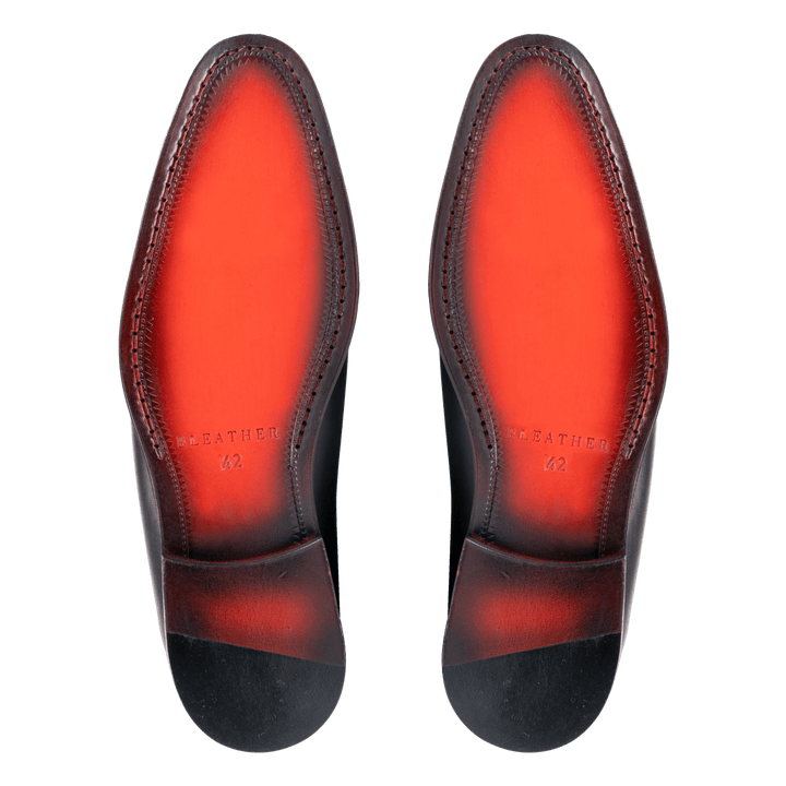 Landon: Richelieu Homme - Cuir Noir - Bleather Maroc