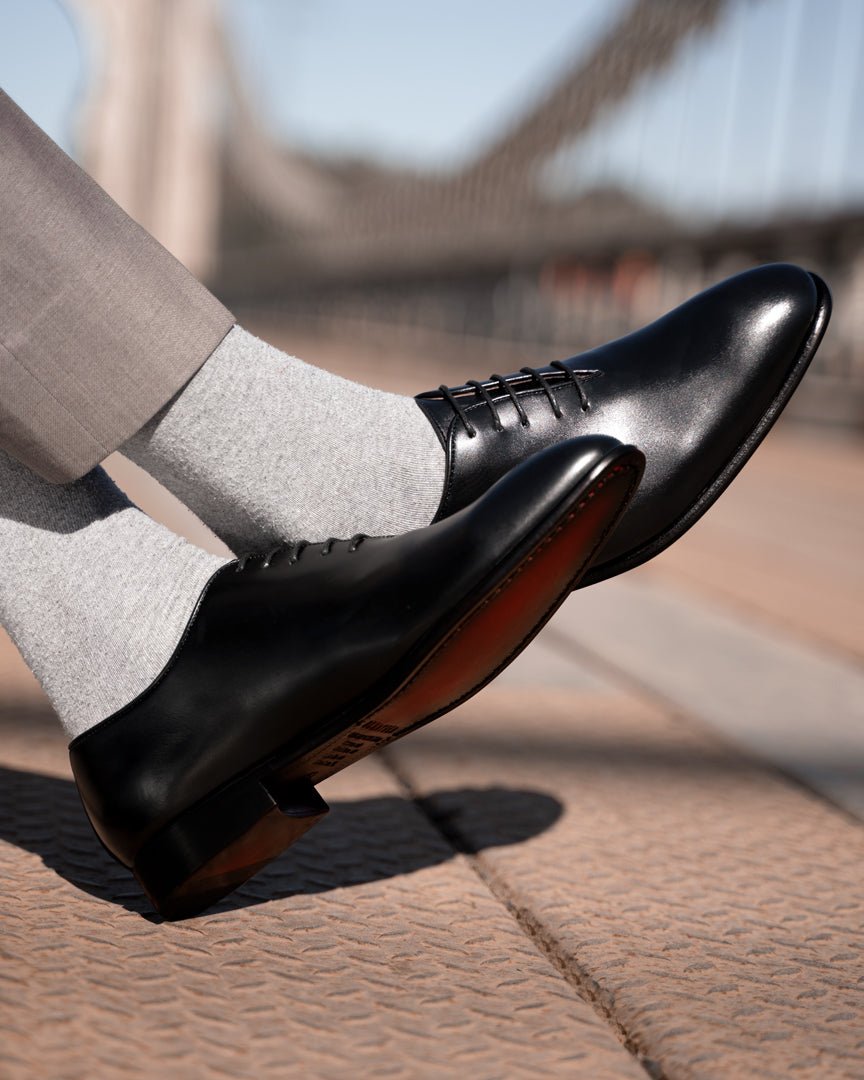 Landon: Richelieu Homme - Cuir Noir - Bleather Maroc