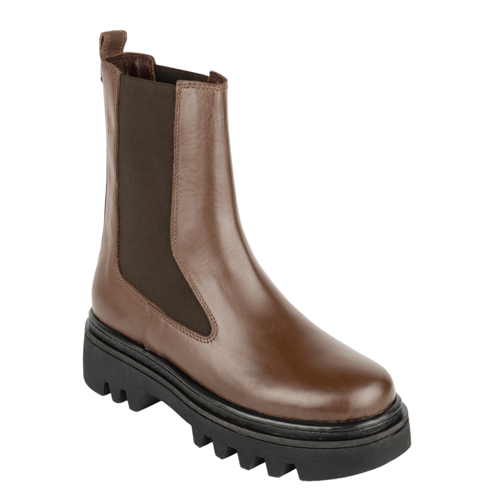 Lawrence: Bottes Femme - Cuir Marron - Bleather Maroc