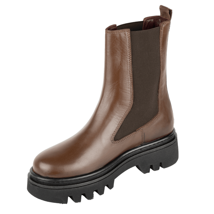 Lawrence: Bottes Femme - Cuir Marron - Bleather Maroc