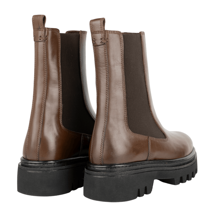 Lawrence: Bottes Femme - Cuir Marron - Bleather Maroc