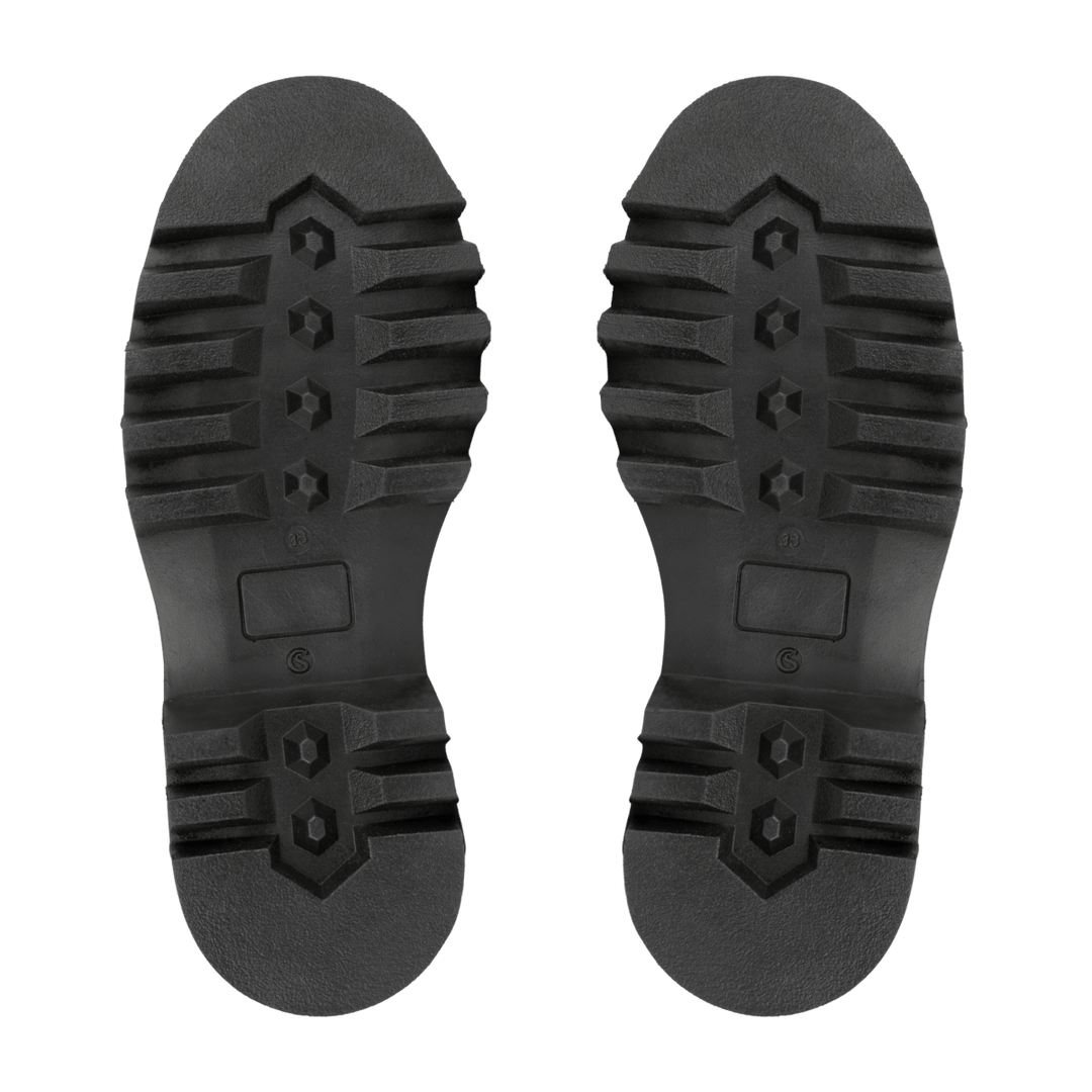 Lawrence: Bottes Femme - Cuir Noir - Bleather Maroc