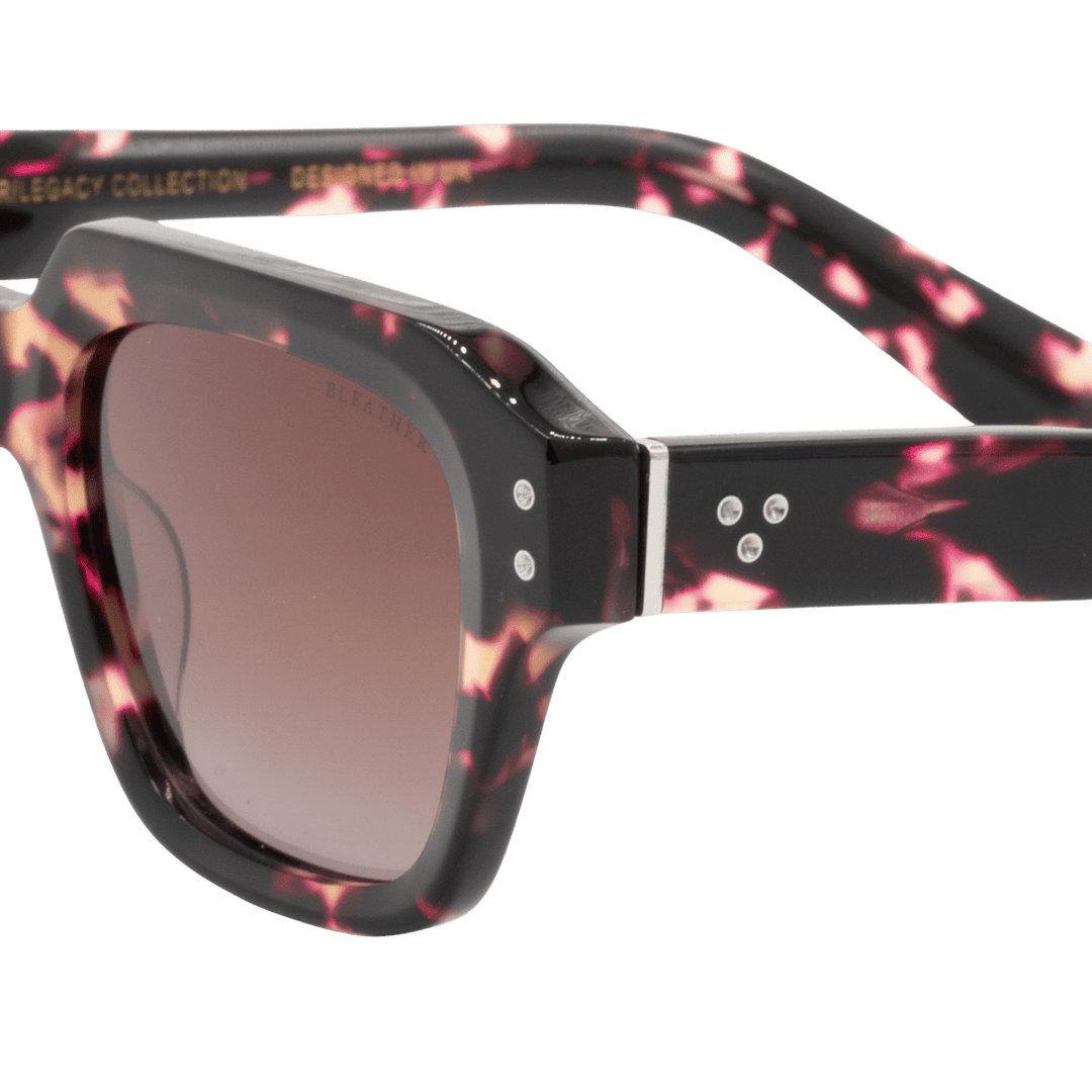 Lennox: Lunettes de soleil de luxe Marron/Coloré - Bleather Maroc