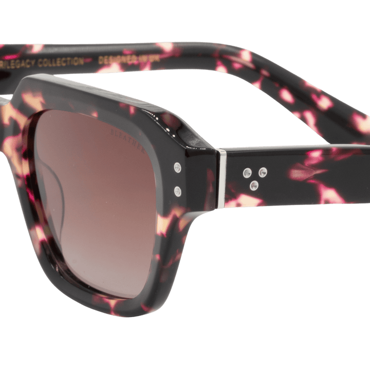 Lennox: Lunettes de soleil de luxe Marron/Coloré - Bleather Maroc