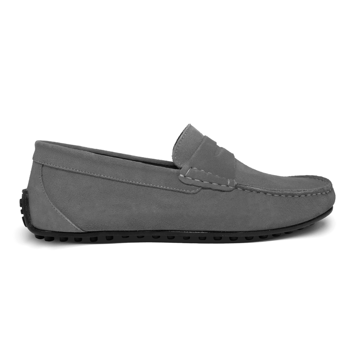 Lester: Mocassin Homme - Caoutchouc Gris - Bleather Maroc
