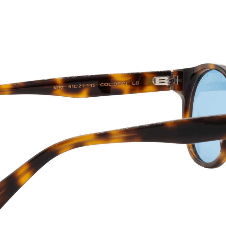 Lio: Lunettes de soleil de luxe Bleu trans/Havane - Bleather Maroc