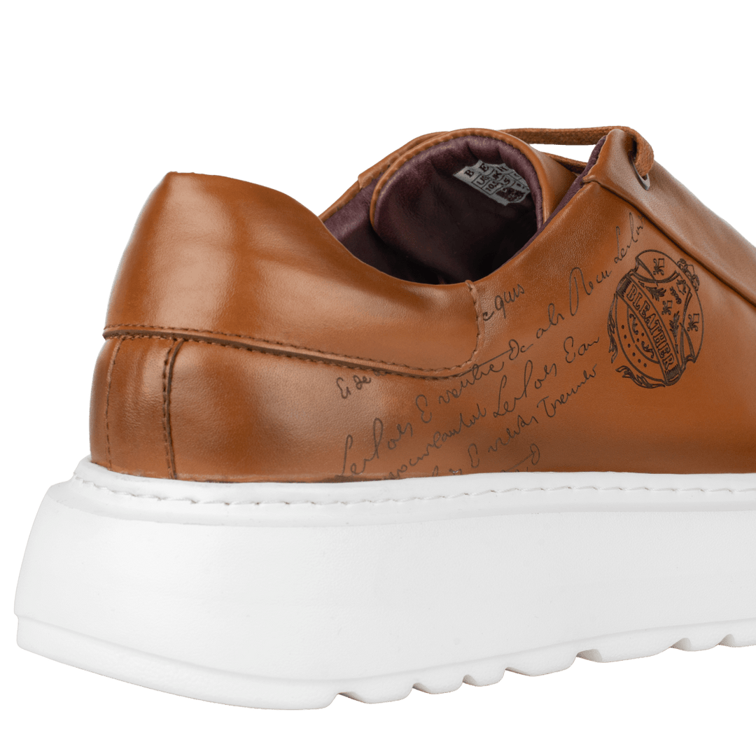 Lord : Sneakers Homme - Cuir Cognac - Bleather Maroc