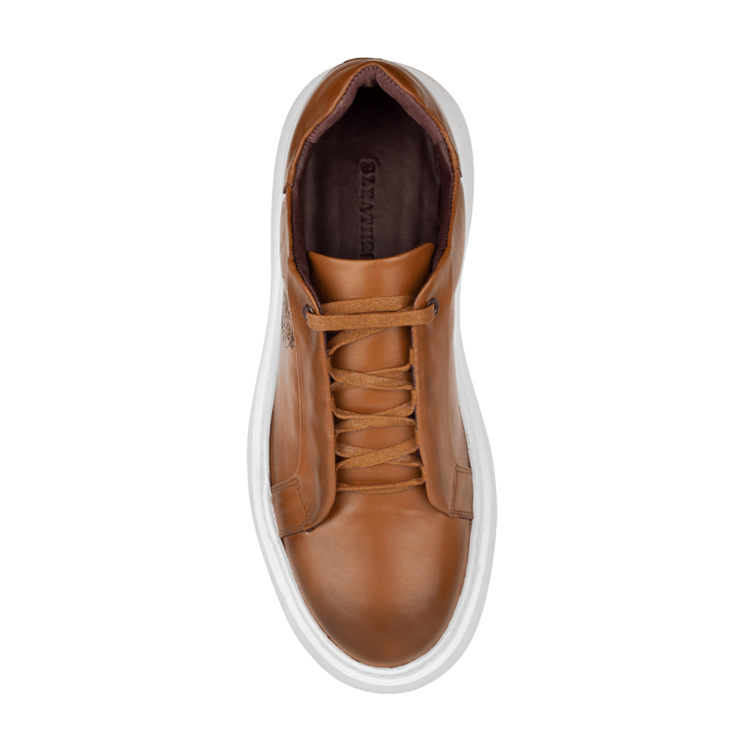 Lord : Sneakers Homme - Cuir Cognac - Bleather Maroc