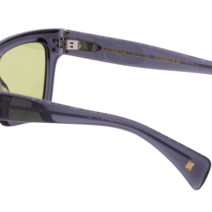 Luca: Lunettes de soleil de luxe Vert trans/Grey - Bleather Maroc